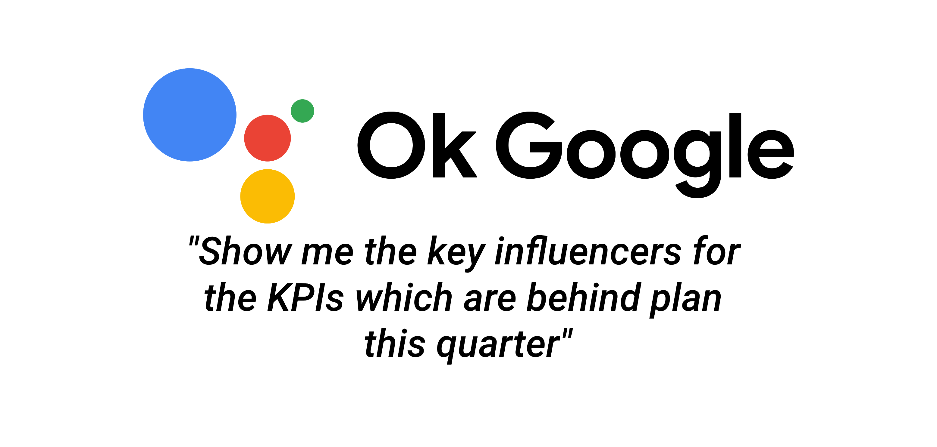 OK Google, show me the key influencers for the KPIs which are behind plan this quarter