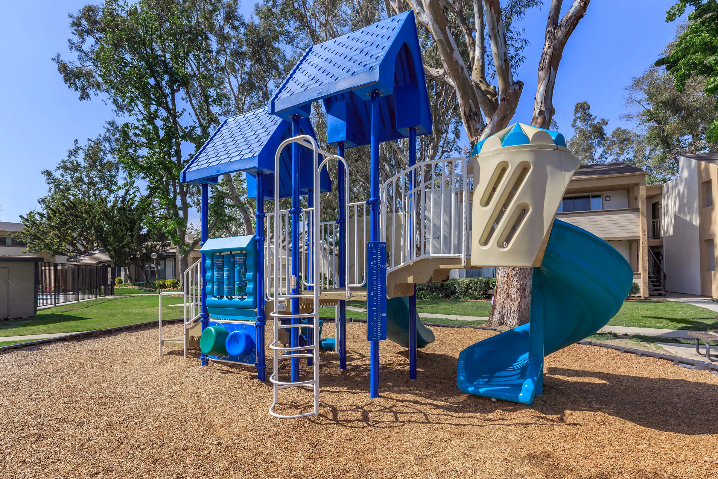 Playground with slide