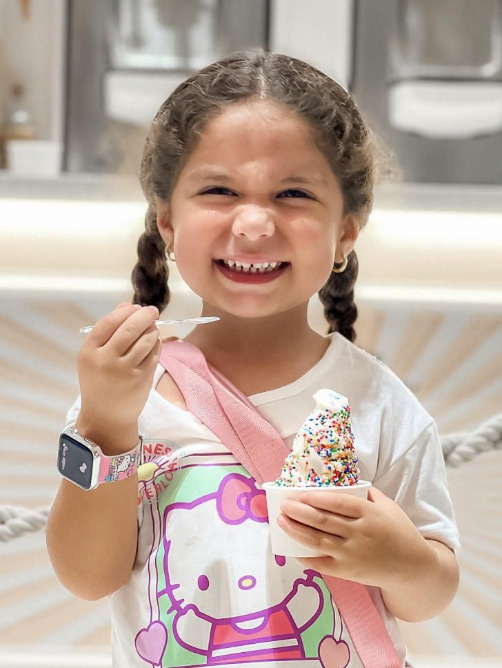 Young Child Enjoying a Ice Cream