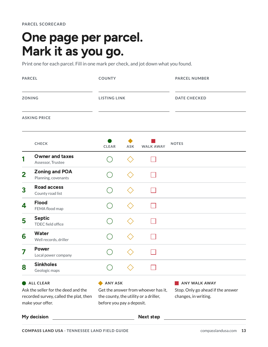 A scorecard to print