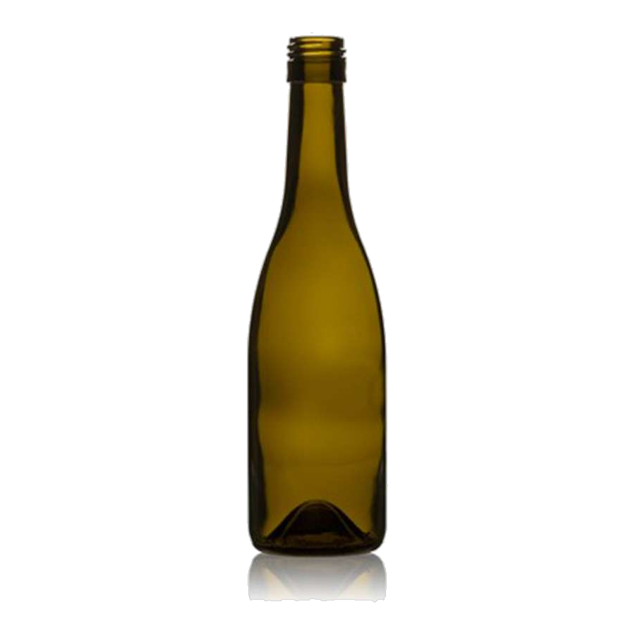 375 mL Burgundy 30x60 Screw Cap — Antique Green glass