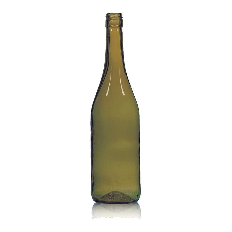 750 mL Burgundy Lightweight 30x60 Screw Cap - Antique Green — Antique Green glass