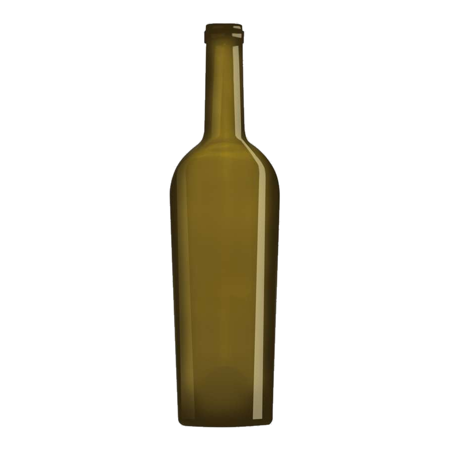 750 mL Bordeaux Tapered Heavyweight 31.5 mm Cork — Antique Green glass