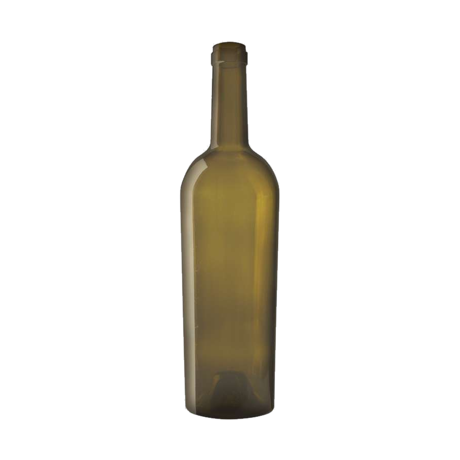 750 mL Bordeaux Tapered 29.5 mm Cork Ancienne 2 — Antique Green glass