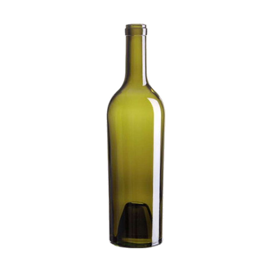 750 mL Bordeaux Tapered Heavyweight 32 mm Cork Paradis — Antique Green glass
