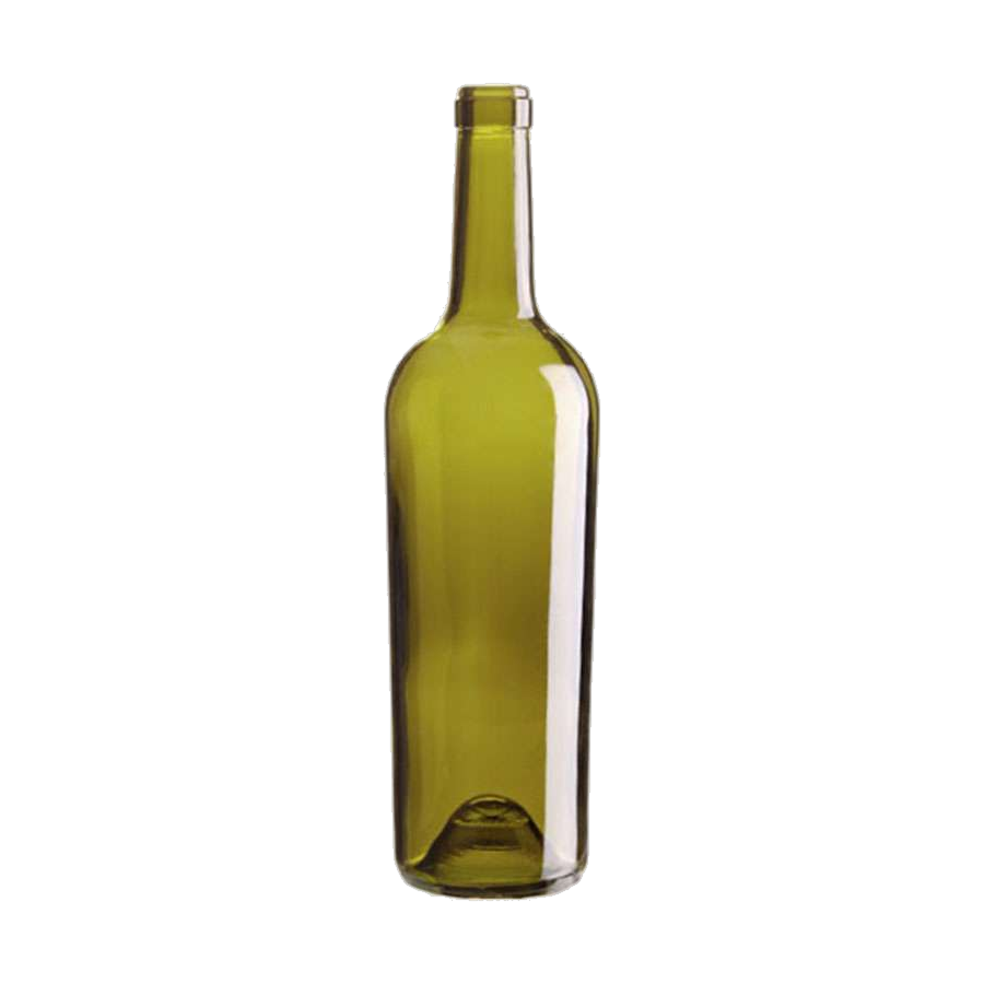 750 mL Bordeaux Tapered 29.77 mm Cork Baja — Antique Green glass