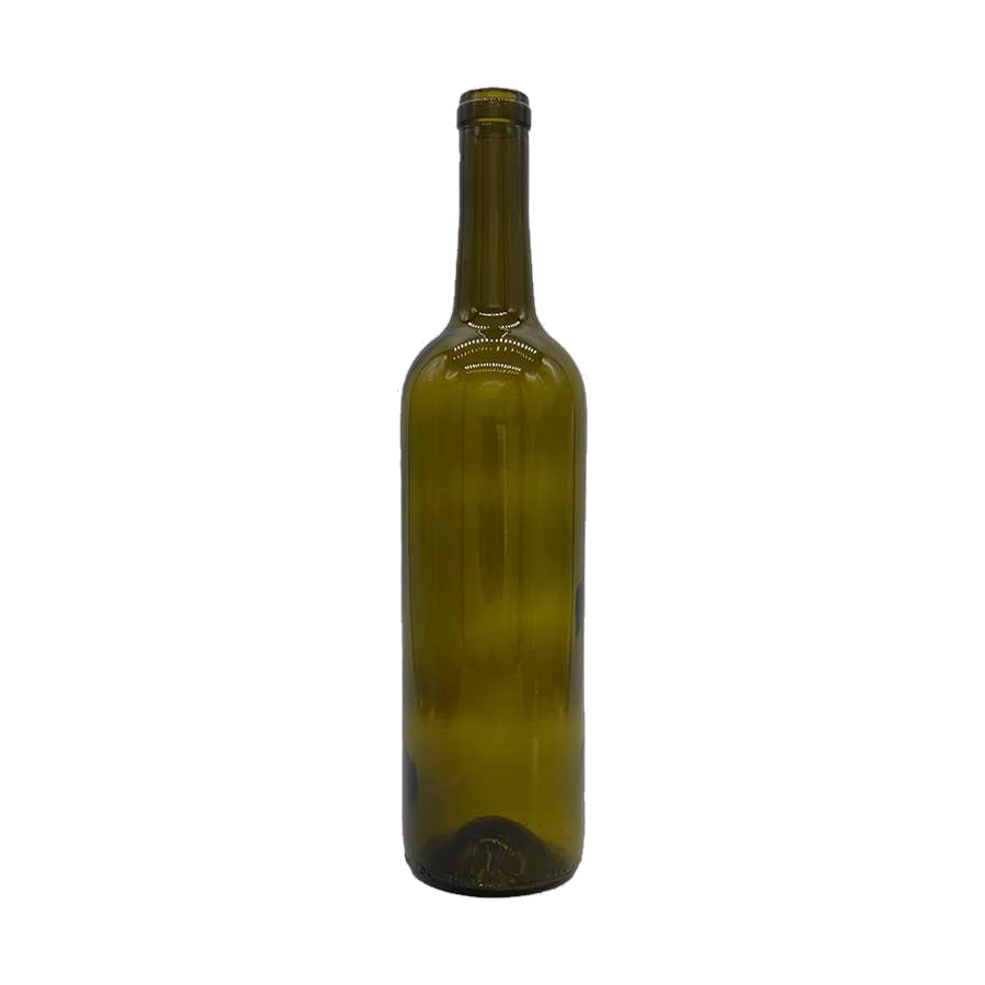 750 mL Bordeaux Lightweight 28.9 mm Cork - Antique Green wine bottle