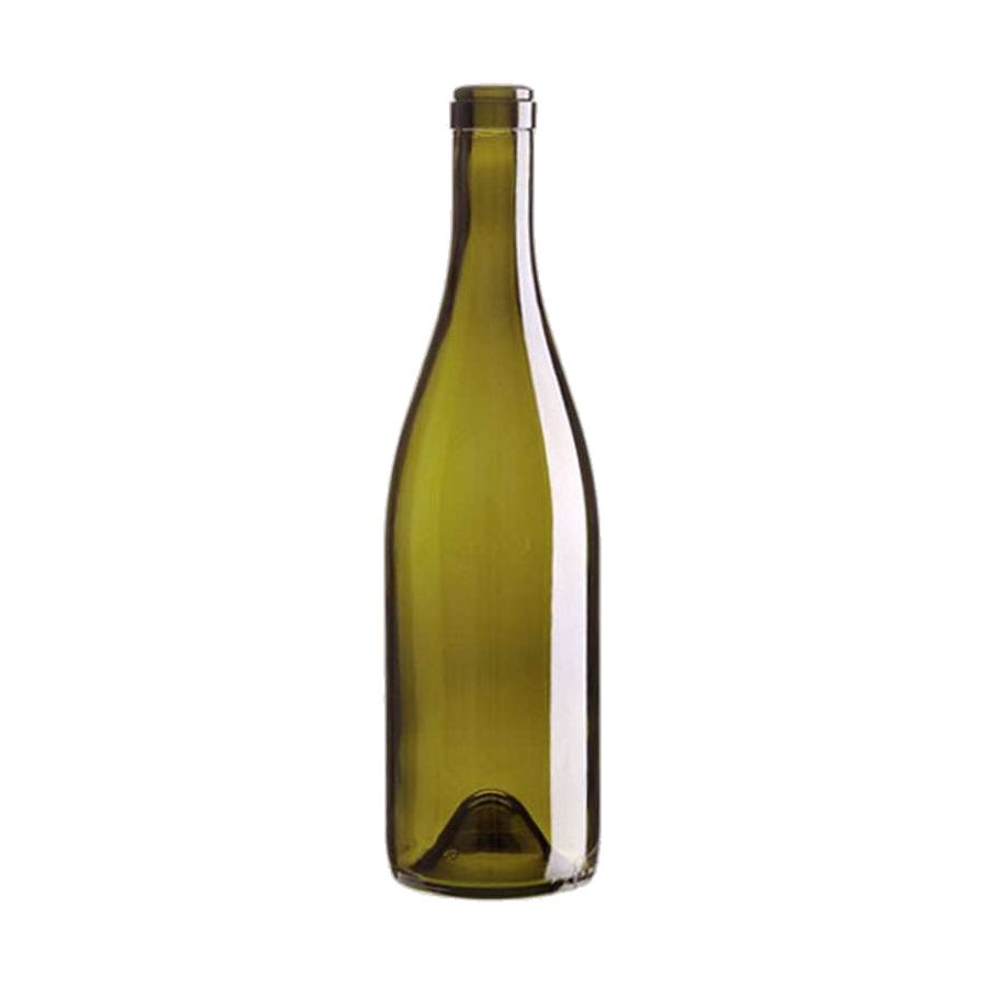 750 mL Burgundy Fat Neck 32 mm Cork - Antique Green — Antique Green glass