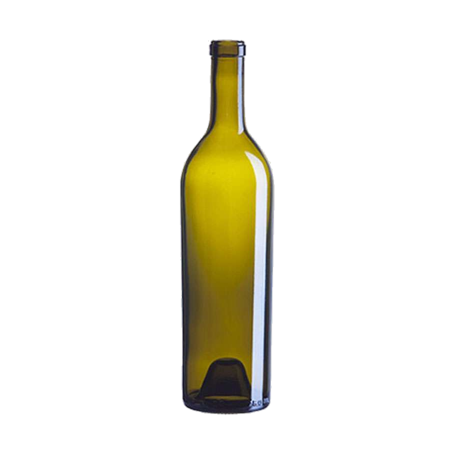 750 mL Bordeaux Tapered Heavyweight 31.5 mm Cork Fuga — Antique Green glass