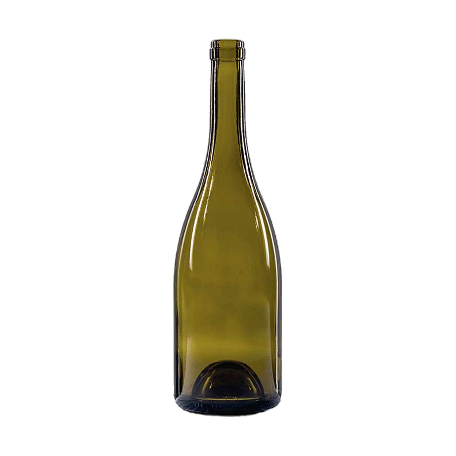750 mL Burgundy Wide Body 29.2 mm Cork — Antique Green glass