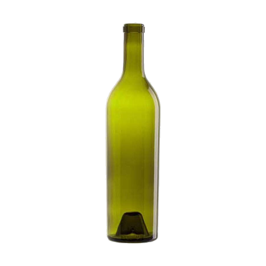750 mL Bordeaux Tapered Heavyweight 31.5 mm Cork Fuga RW — Antique Green glass