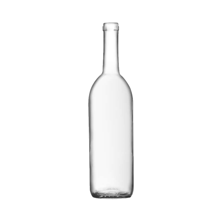 750 mL Bordeaux Flat Bottom 28.9 mm Cork W5 - Flint — Flint glass