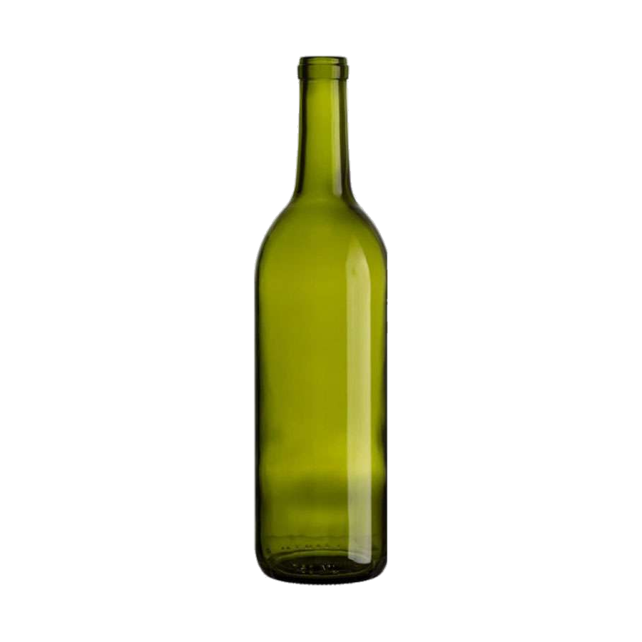 750 mL Bordeaux Flat Bottom 28.9 mm Cork W5 - Champagne Green