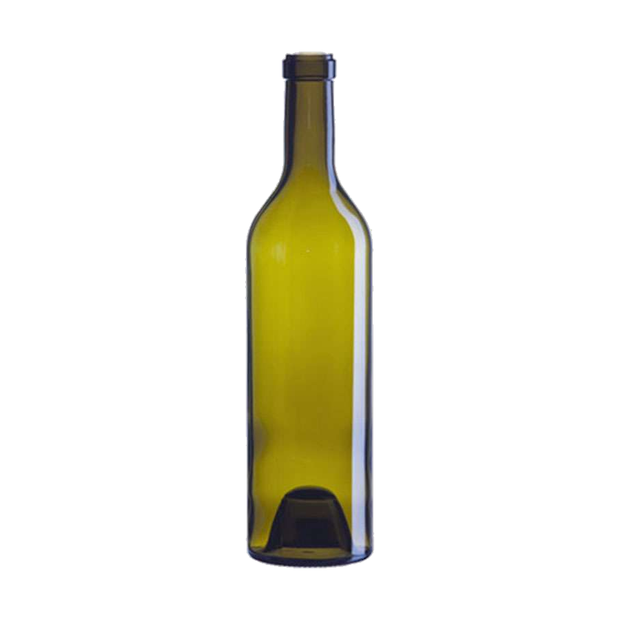 750 mL Bordeaux 32.5 mm Cork Caudalie - Antique Green — Antique Green glass