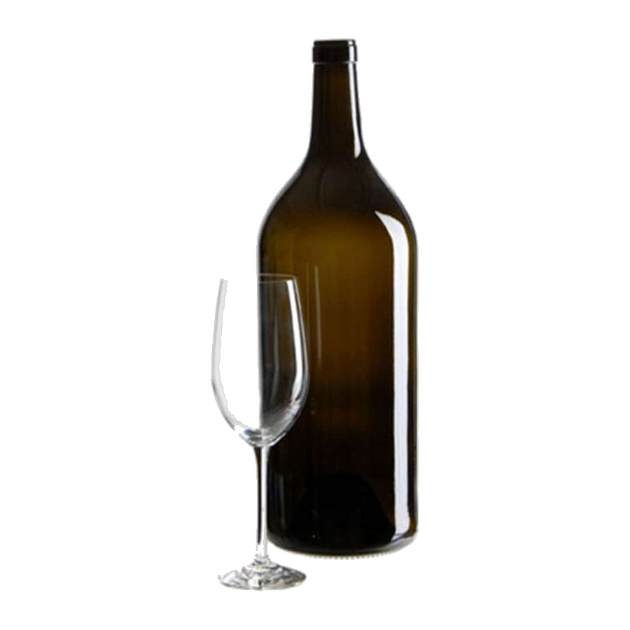 3 L Bordeaux 39.5 mm Cork Francese — Antique Green glass