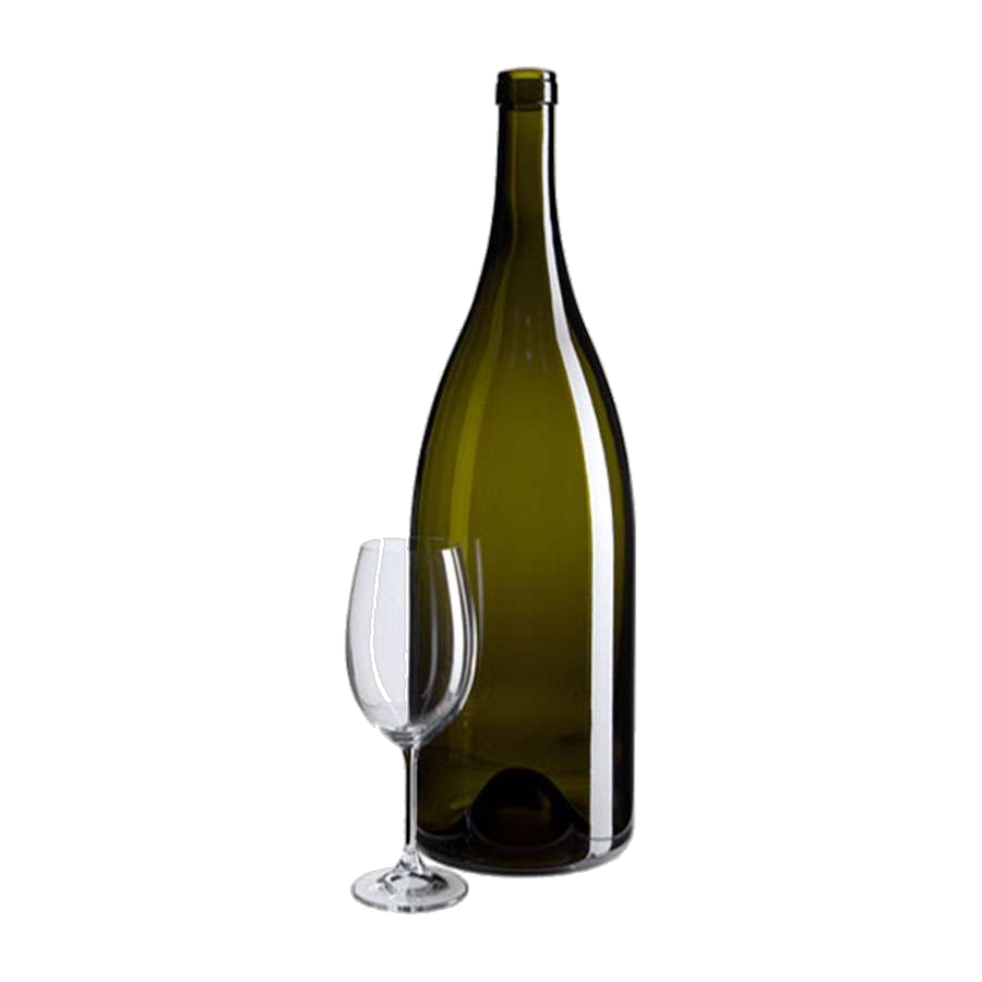 5 L Burgundy 43 mm Cork Bourgogne — Antique Green glass