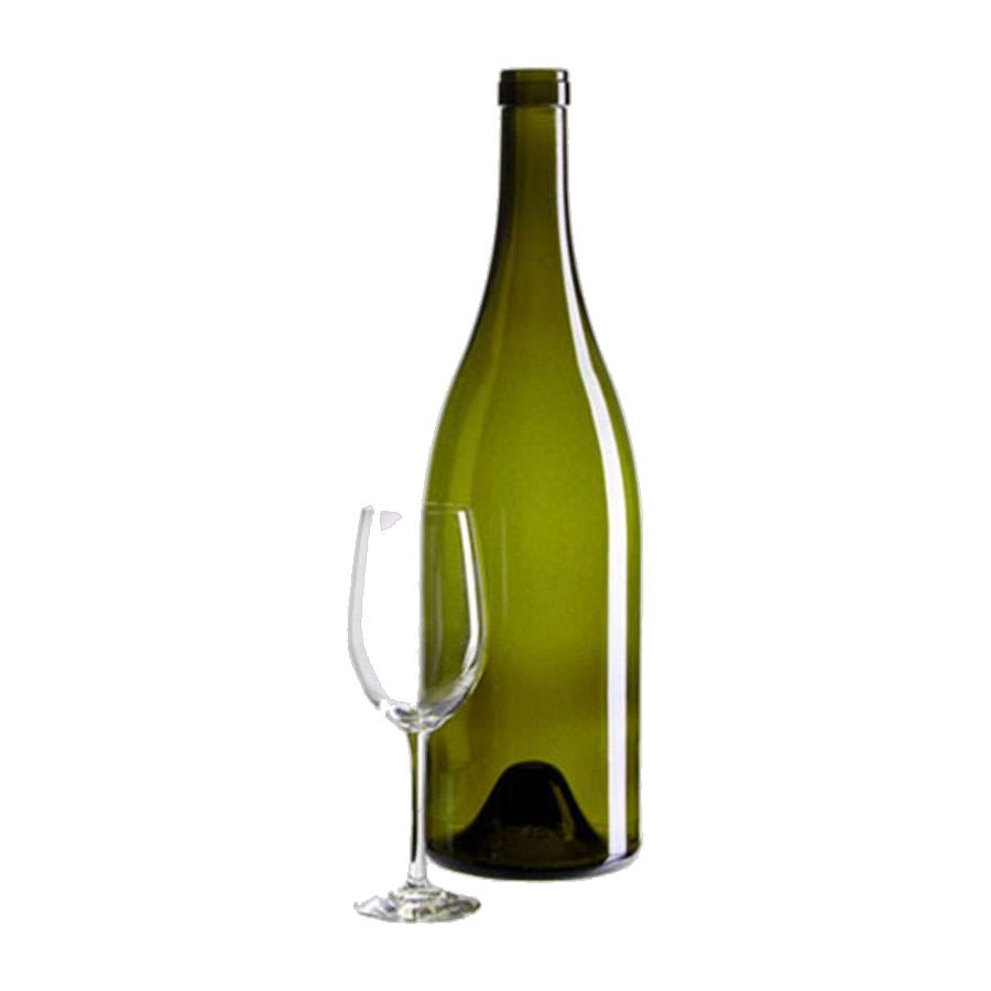 3 L Burgundy 43 mm Cork Bourgogne — Antique Green glass