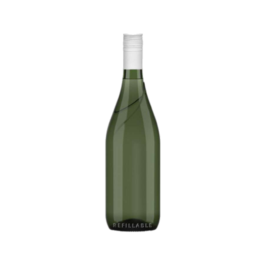 750 mL Burgundy 30x60 Screw Cap Revino Refillable - Antique Green — Antique Green glass