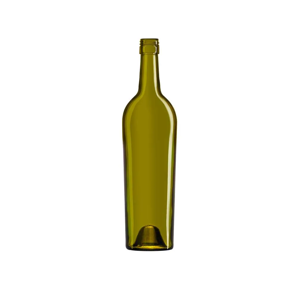 750 mL Bordeaux Tapered 30x60 Screw Cap — Antique Green glass