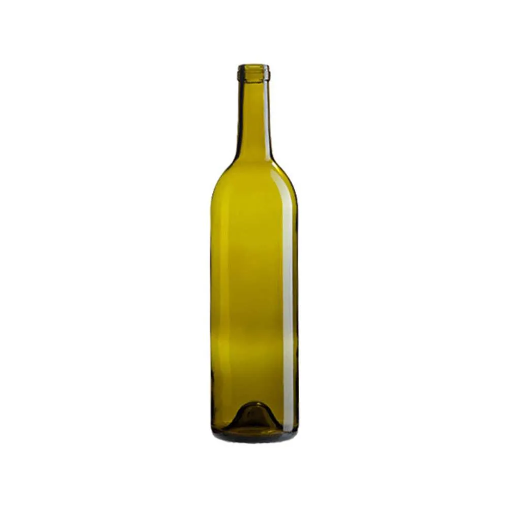 750 mL Bordeaux 28.9 mm Cork — Antique Green glass