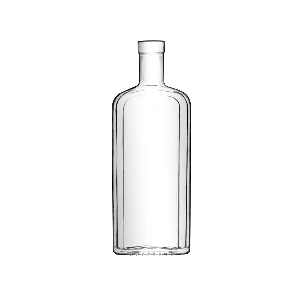 750 mL Flask 21.5 mm Bar Top Kansas City Spirits Bottle