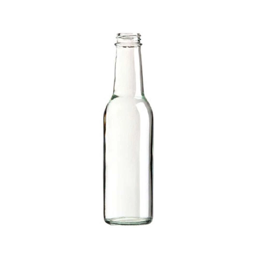 8 oz Composite 28-405 Continuous Thread Food Glass Bottle — Flint