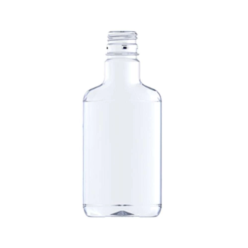 200 mL Flask 28 mm Tamper Evident Traditional Plastic Bottle — Clear