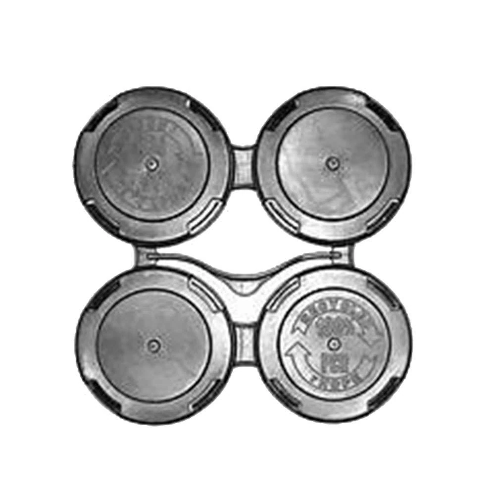 PakTech® Can Carrier Black Plastic Easy Pry 4-Pack