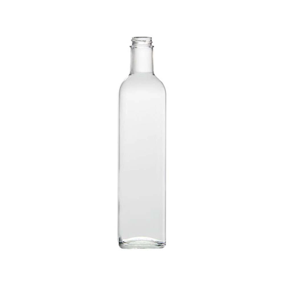 500 mL Quadra 28-405 Continuous Thread Food Glass Bottle — Flint