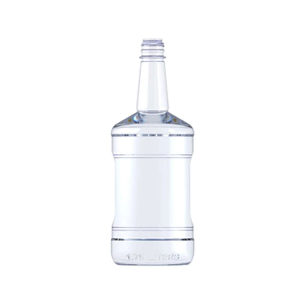1.75 L Spirit 33-360 Tamper Evident Gripless Premium Plastic Bottle — Clear