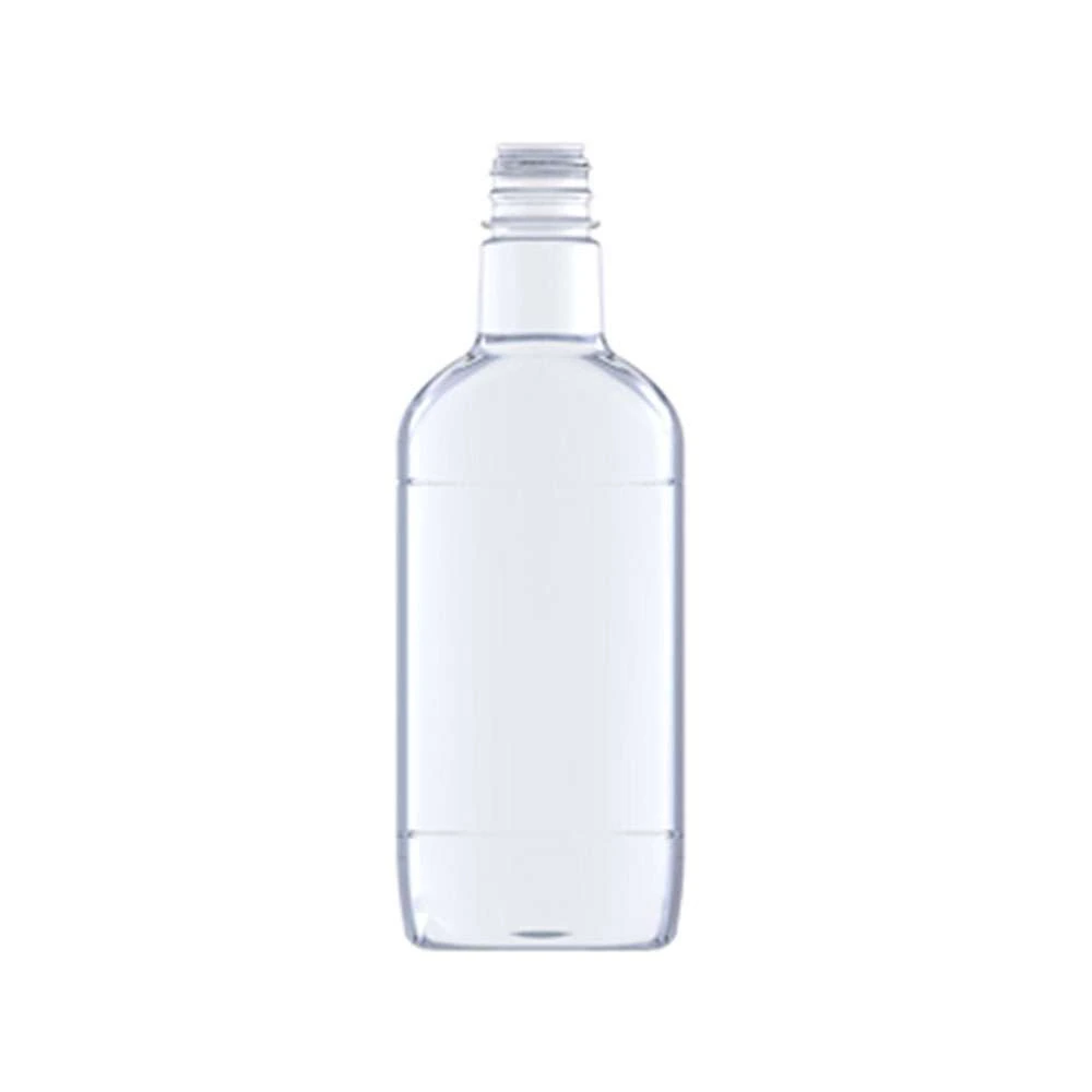 750 mL Flask 33-360 Tamper Evident Traveler Plastic Bottle — Clear