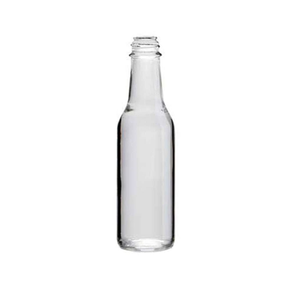 5 oz Woozy 24-414 Continuous Thread Food Glass Bottle — Flint