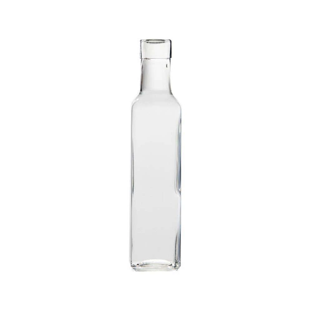 250 mL Quadra 18.5 mm Bar Top Food Glass Bottle — Flint