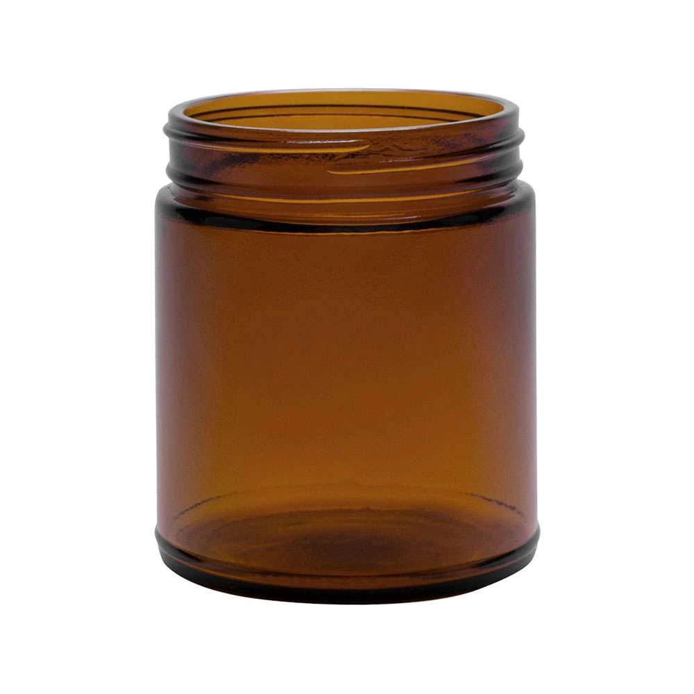 9 oz Straight Sided Jar 70-400 Continuous Thread — Amber