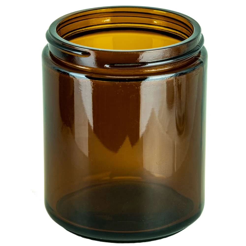 9 oz Straight Sided Jar 70-400 Continuous Thread — Amber — 270YBZ14203