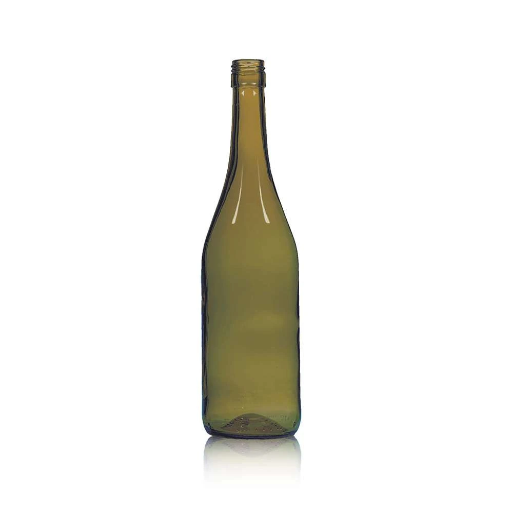 750 mL Burgundy Lightweight 30x60 Screw Cap Wine Bottle — Antique Green — 8865