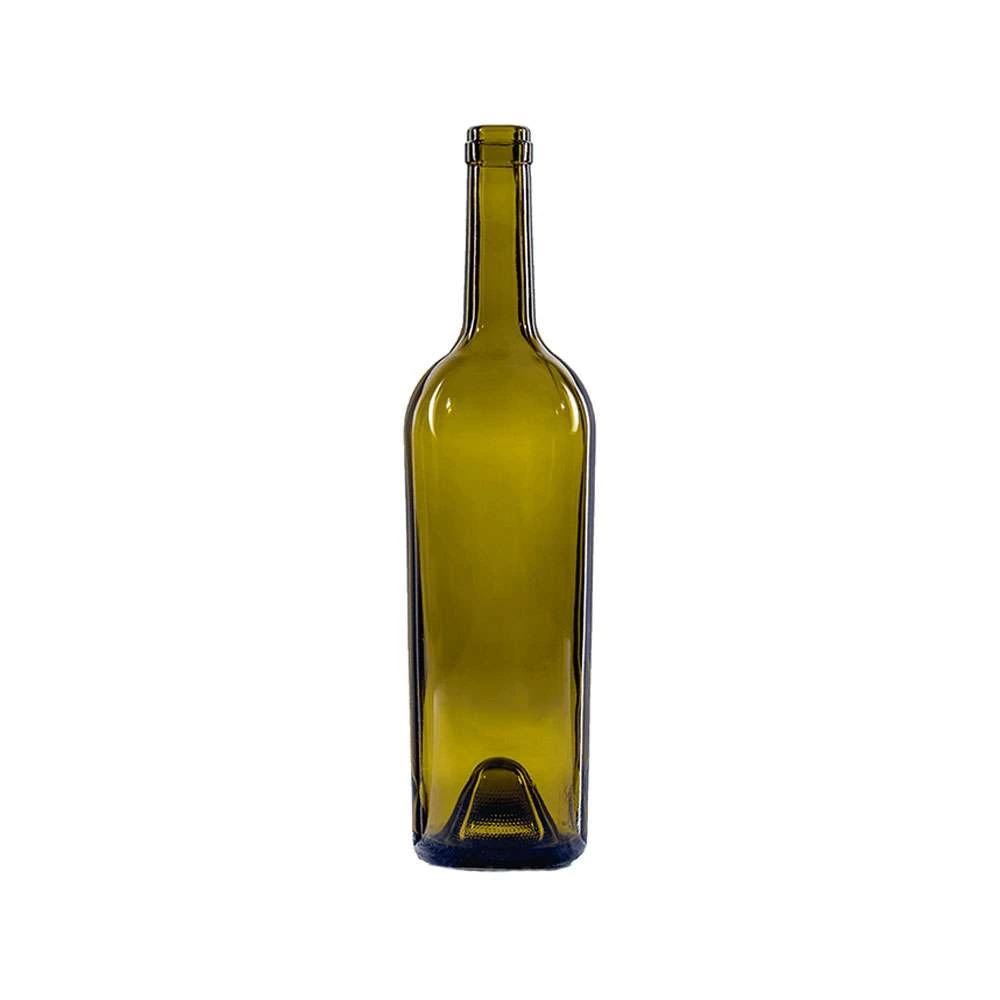 750 mL Bordeaux Tapered 29.2 mm Cork Wine Bottle — Antique Green — 8805
