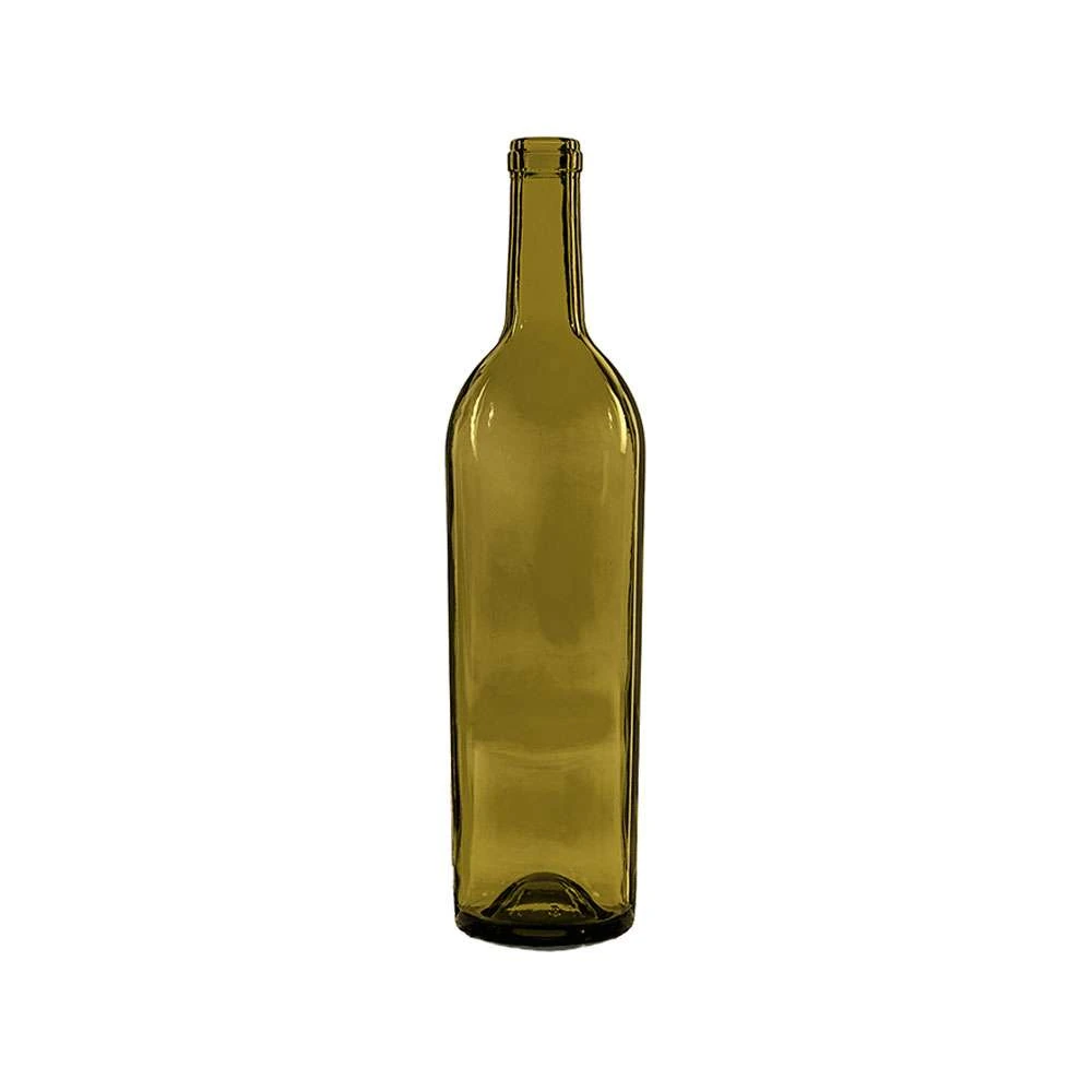750 mL Bordeaux Tapered 28.9 mm Cork Wine Bottle — Antique Green — 8715