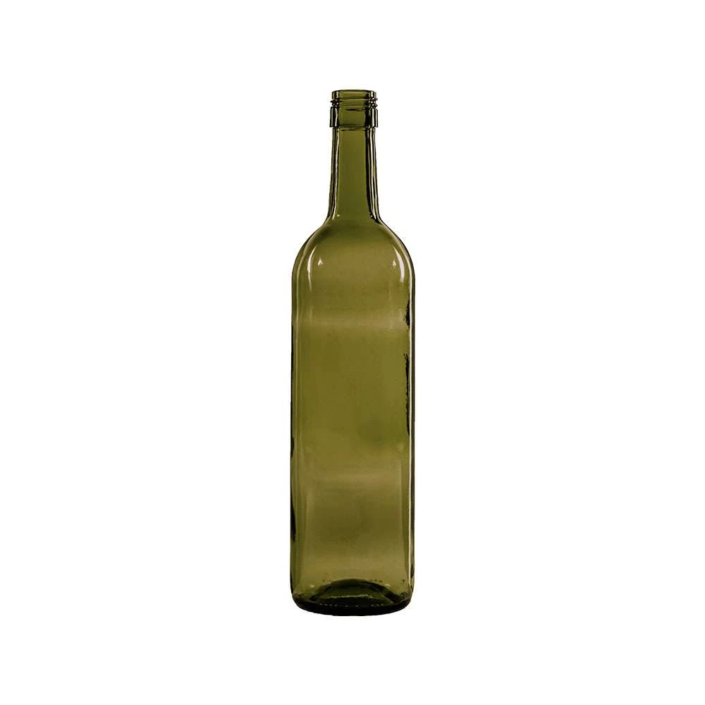 750 mL Bordeaux Lightweight 30x60 Screw Cap Wine Bottle — Antique Green — 8675