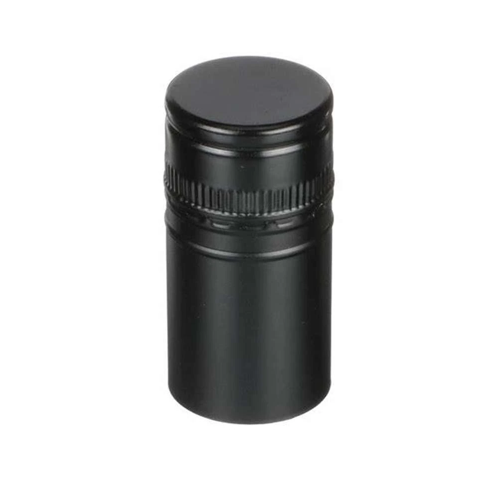 30x60 Screw Cap Saranex Aluminum Closure — Black