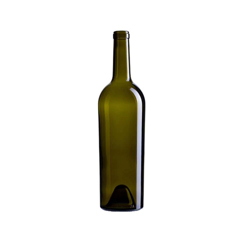750 mL Bordeaux Tapered 30x60 Screw Cap Wine Bottle — Antique Green — 4855