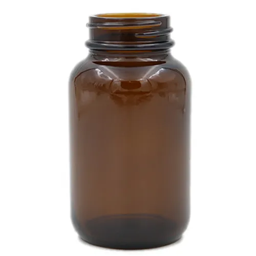 120 cc Amber Wide Mouth Glass Packer