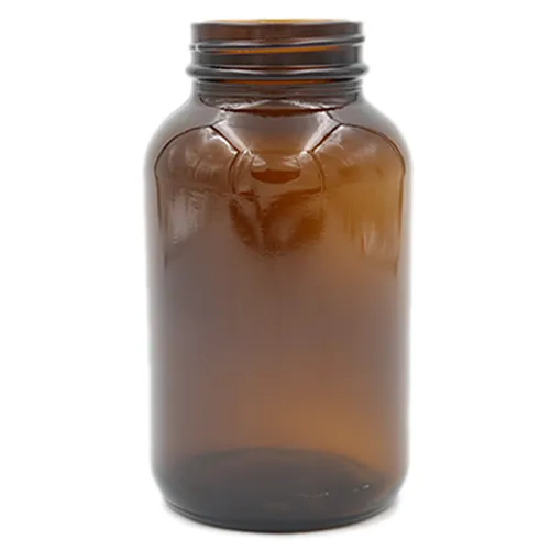 250 cc Amber Wide Mouth Glass Packer