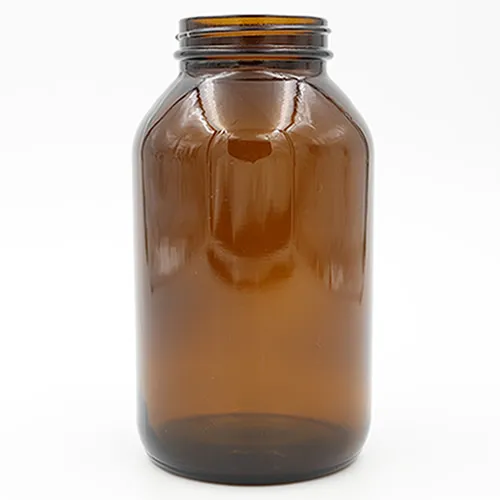 500 cc Amber Wide Mouth Glass Packer