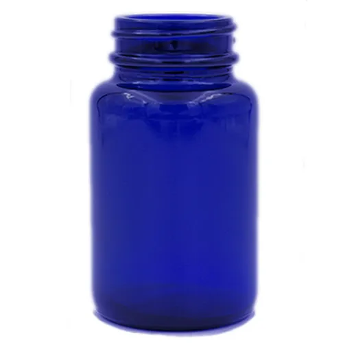 75 cc Cobalt Blue Wide Mouth Glass Packer