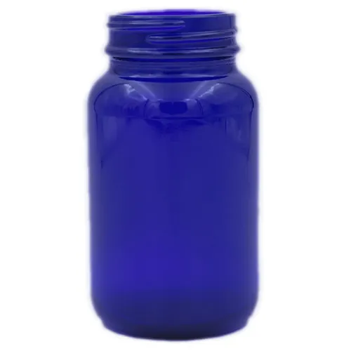 100 cc Cobalt Blue Wide Mouth Glass Packer