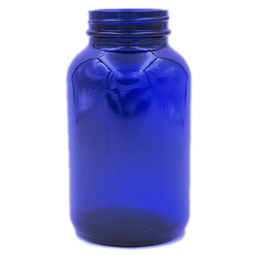120 cc Cobalt Blue Wide Mouth Glass Packer