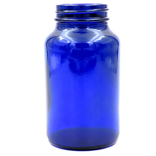 200 cc Cobalt Blue Wide Mouth Glass Packer