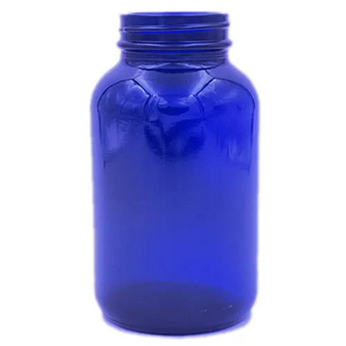 250 cc Cobalt Blue Wide Mouth Glass Packer