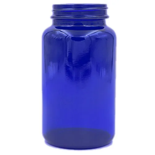 300 cc Cobalt Blue Wide Mouth Glass Packer